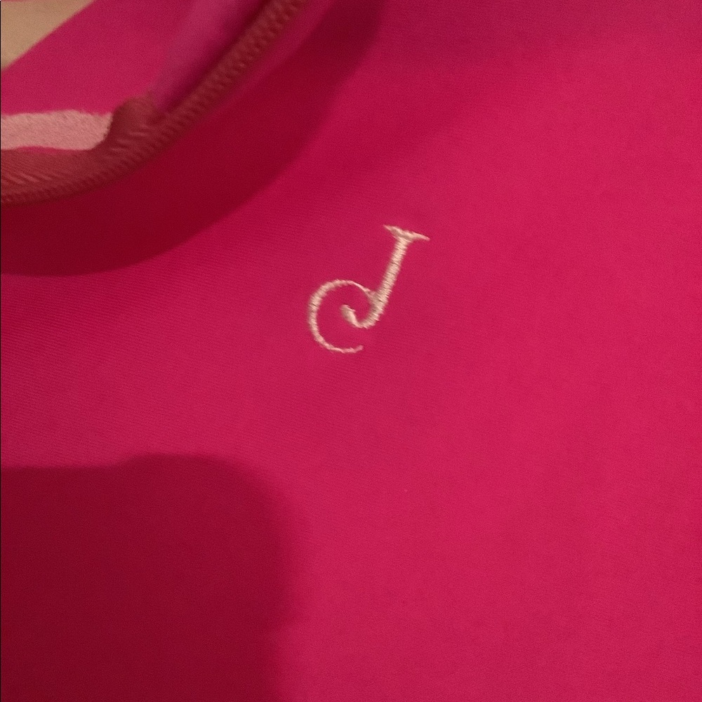 SOLD. Jude Connally Hot Pink Quarter Zip Ashley Top Size Small - Picture 6 of 10
